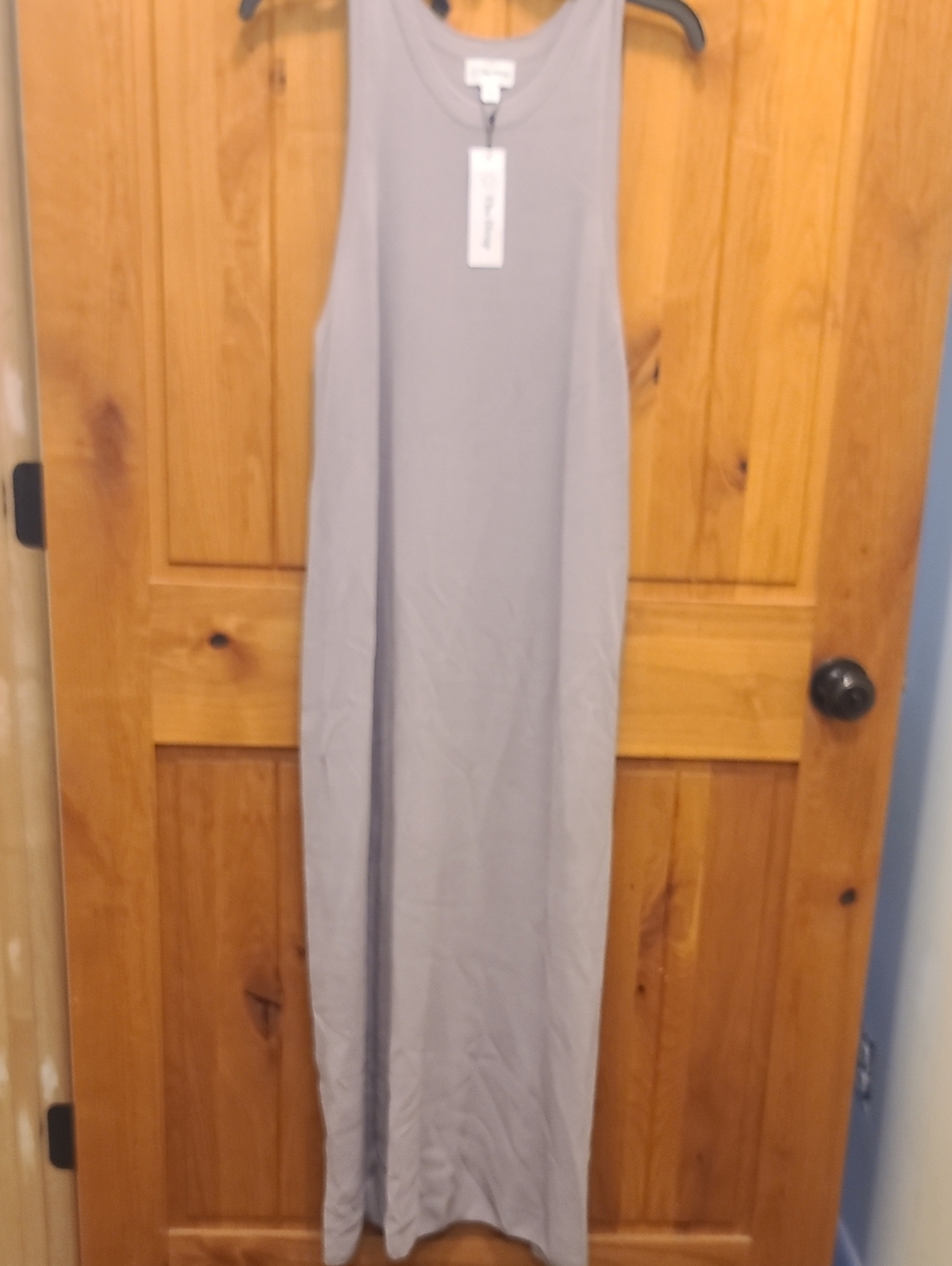 Sleeveless Light Gray Maxi Dress - Minimalist Everyday Style